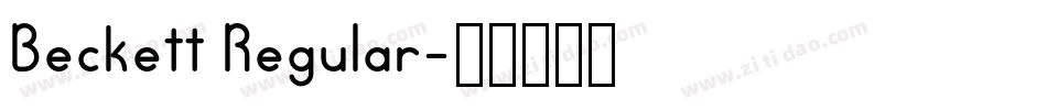 Beckett Regular字体转换